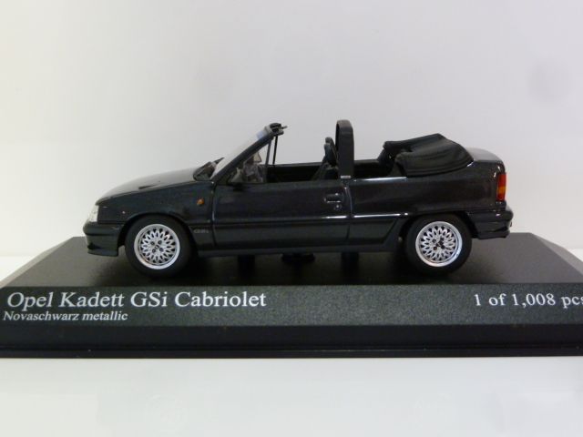 Opel Kadett GSi Cabriolet Black Metallic 1:43 400045931 MINICHAMPS